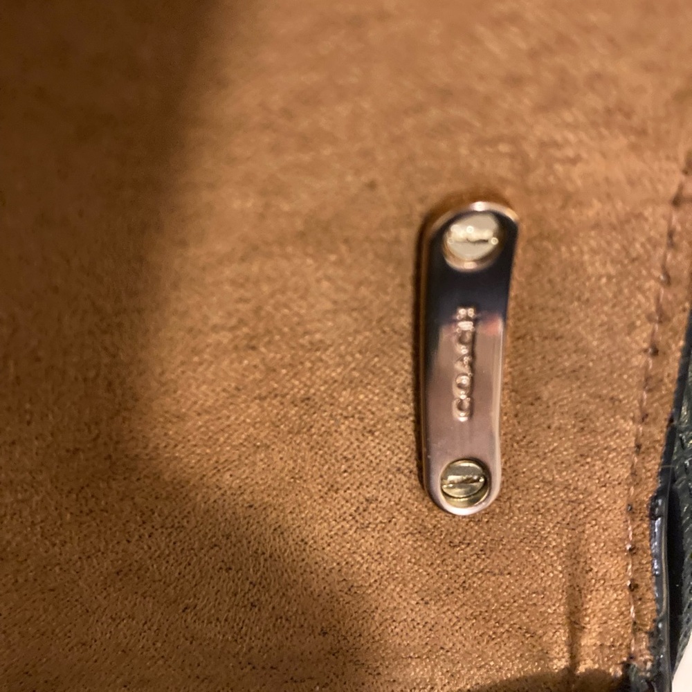 Coach deep green  Crocodile-Embossed crossbody bag “Morgan” - Picture 14 of 15